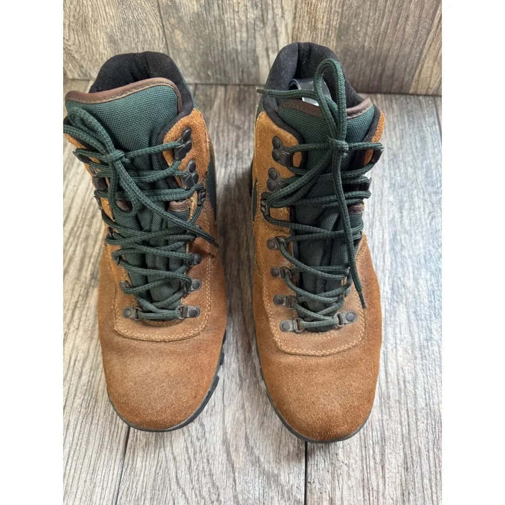 Merrell Eagle Tan Green Men's Outdoor Hiking Boots Size 9.5